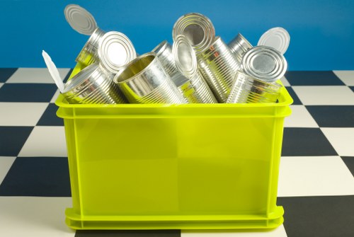 Recycling process in a business waste management facility