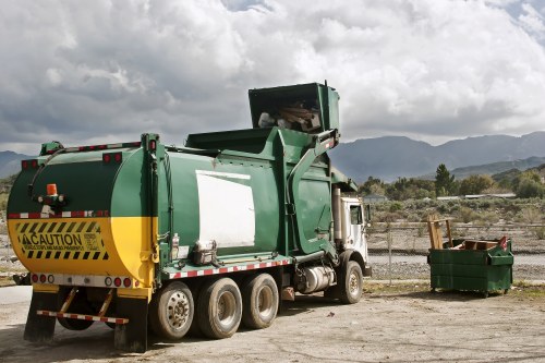 Professional waste removal team in action in Belmont